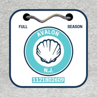 Avalon New Jersey Beach Badge T-Shirt